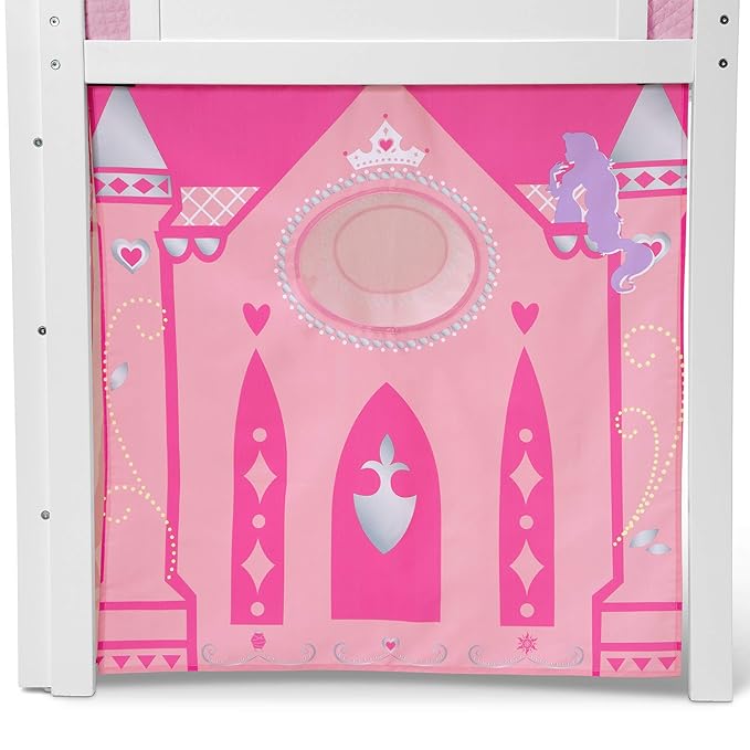 Disney Princess Loft Bed Tent - Curtain Set for Low Twin LoftBed (Bed Sold Separately) by Delta Children (Pack of 10)