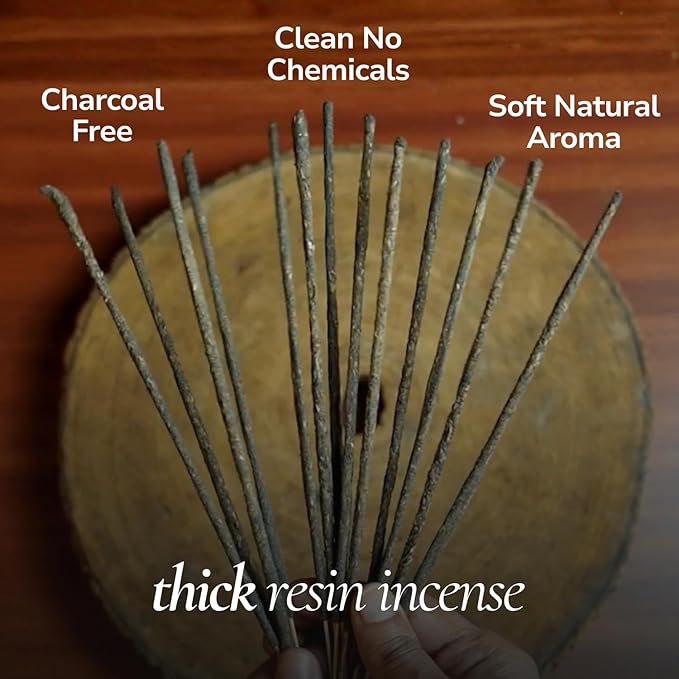 Mystic Oud Agarwood Incense Sticks - (40+Sticks, 9 inch) Thick Natural Resin Incenses Made from Assam Oudh Chips, Clean Charcoal Free | Infuse Luxury with These Exotic Oud Incense (Burn Time 45+ mins)