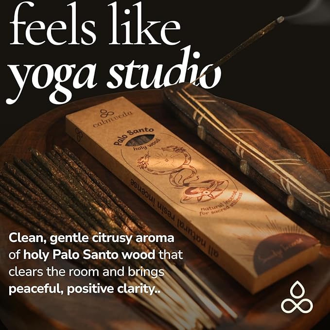 Smudge Palo Santo Sticks Incense - for Energy Cleansing Protection Incense (24+ Sticks, 9 inches) Thick Natural Incense with Real Peru Palo Santo Resin |Inciensos para Sacar Malas Energias