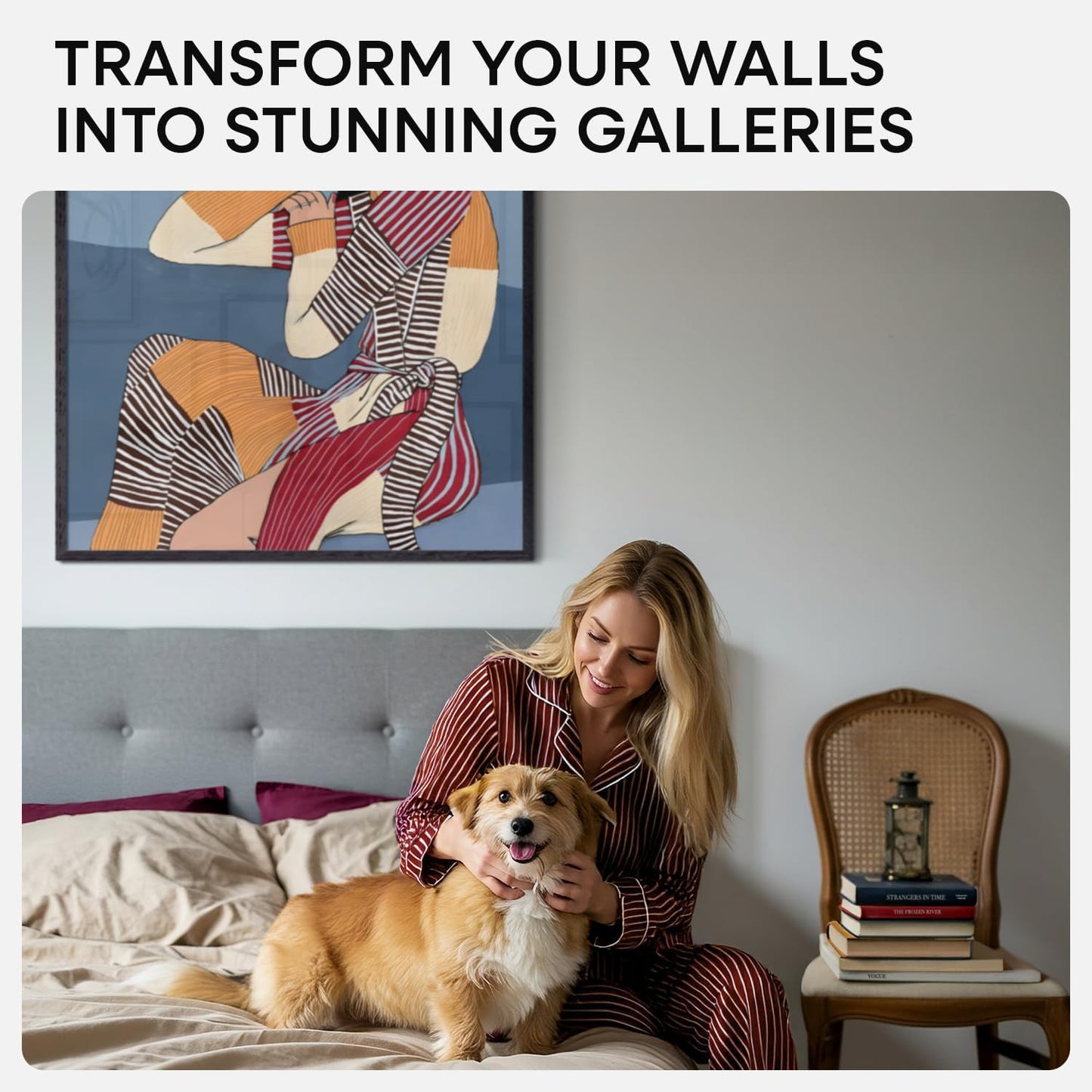 Homeforia 24x24 Black Wood Frame, High End Oak 24 x 24 Square Picture Frames with Mat 20 by 20 inches Photo, 24by24 Black Wooden Poster Frames Matted to 20x20 Print, Tempered Glass, Wall Kit, Set of 1