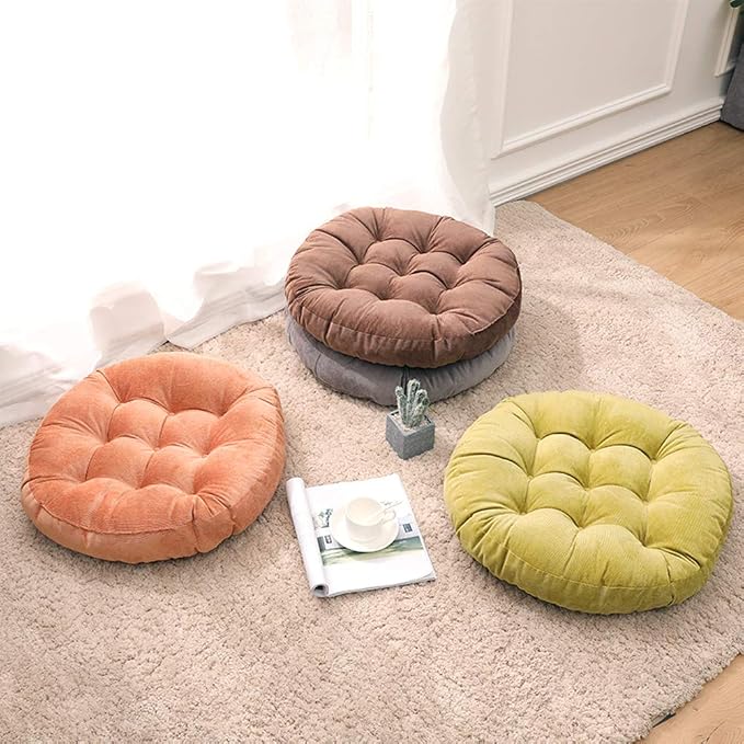 Tiita Outdoor Cushions Square Floor Pillow Thicken Tufted Seat Pad Large Floor Cushion for Yoga Meditation Living Room