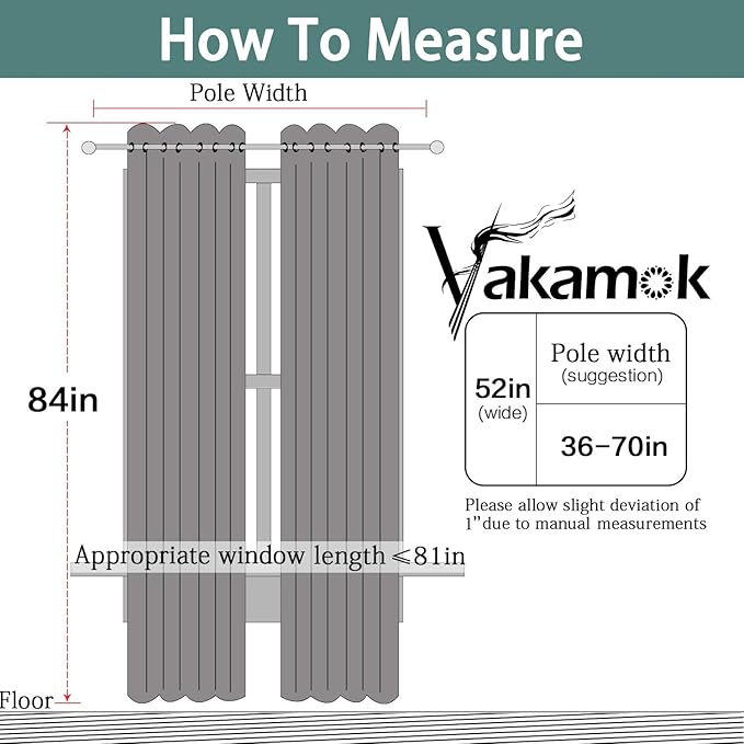 Yakamok Light Blocking Window Blackout Curtains Thermal Insulated Room Darkening Drapes for Bedroom,Solid Grommet Top Window Panels, 52x84 Inch, Pink, One Pair