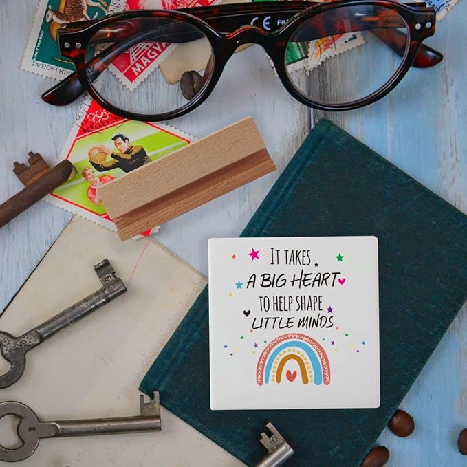 Teacher Appreciation Gifts for Christmas, Graduation Birthday Teacher's Day Gifts for Teacher Mentor Coach- It takes a big heart to shape little minds