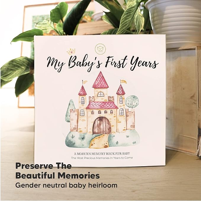 KeaBabies 4-Pack Inkless Hand and Footprint Kit and First 5 Years Baby Memory Book Journal - Ink Pad for Baby Hand and Footprints - 90 Pages Hardcover First Year Keepsake Milestone Book