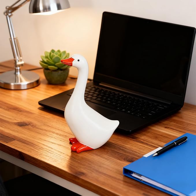 Desk Goose Table Decorations Office Decor for Women Desktop Goose 7 inch Desk Decor for Women Desk Accessories Figurines