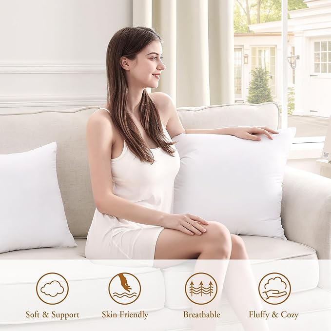 puredown® 14x36 Pillow Insert, Fluffy Lumbar Pillows Filled with Plump Stuffer, Rectangle Decorative Pillows for Couch, Sofa, Bed and Home Decor, Pack of 1