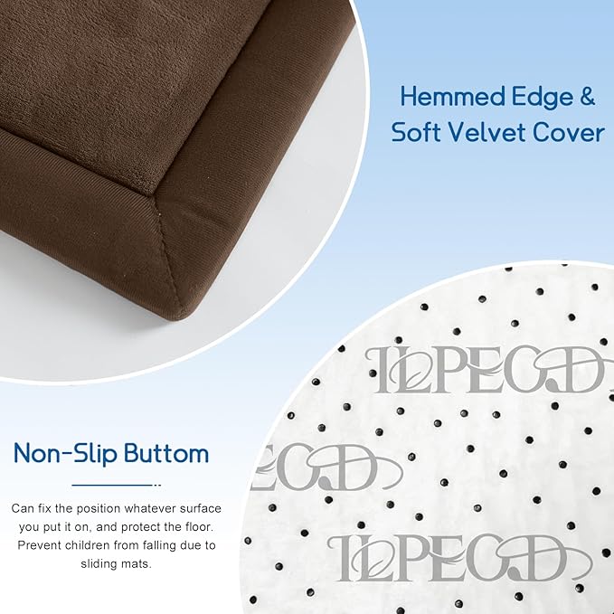 Baby Play Mat for Floor Nursery Rug Muscle Mat Area Rug Playroom Rug 71"x79" Playpen Mat Elastic Foam 1.3" Thick Crawling Mat for Babies,Toddlers, Infants, Kids,Chestnut