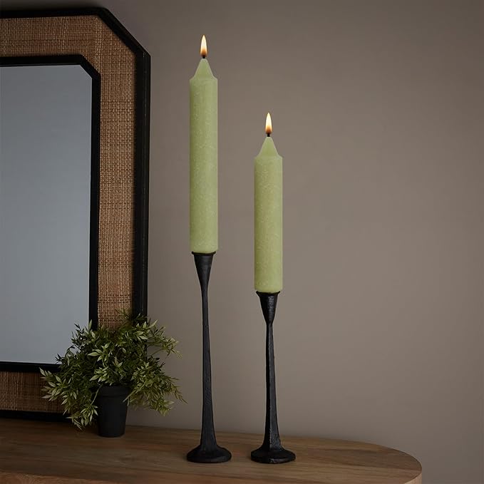 Root Candles 4-Count Unscented Dinner Candles Dripless Beeswax Enhanced Timberline™ Collenette Boxed Candle Set, 7-Inch, Willow