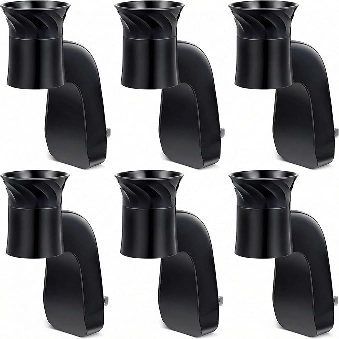 Hohean 6 Pack Wall Fragrance Plug in Compatible with Bath and Body Works WallFlower Refills, ETL Certified, Rotatable, Precise Scent Adjustable Fragrance Control Diffuser Plug for Home, Office (Black)