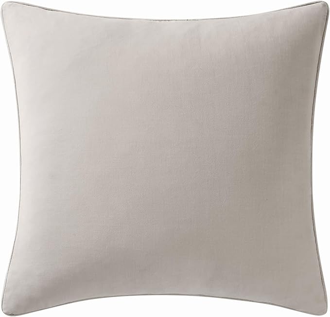 Brooklyn Loom Matte Cotton Velvet 20x20 Grey Decorative Pillow