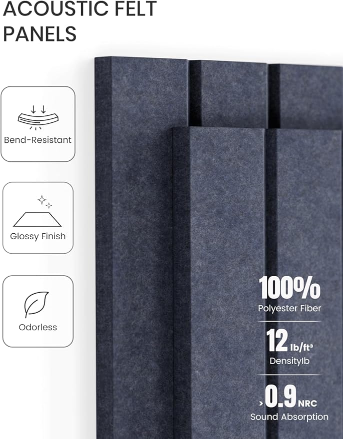 Fluxynara Large Felt Bulletin Board 48" X 36" Cork Board Alternative-12 Pack with 70 Safe Removable Adhesive Tabs, Cork Boards for Walls Cork Board for Home Office Classroom Pin Board -Navy Blue