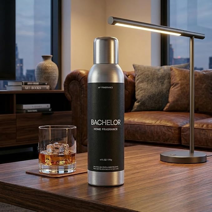 Room Fragrance Air Freshener Spray Concentrated Bathroom, Kitchen, Car, or Office Deodorizer, U.S.- Made by AP Fragrance (Bachelor)