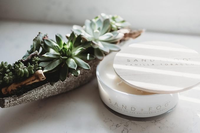 Sand + Fog Scented Candle - Eucalyptus Spa - Additional Scents and Sizes – 100% Cotton Lead-Free Wick - Luxury Air Freshening Jar Candles - Perfect Home Décor for Your Cocktail Table – 23 oz