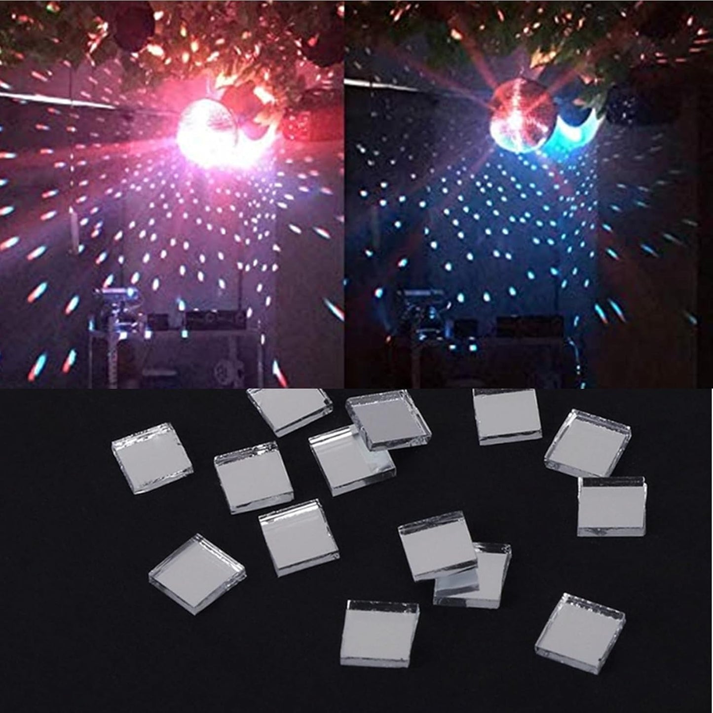 REDODEDO 3600pcs Real Glass Silver Mirrors Mosaic Tiles Sticker for Craft Square Glass Tiles Self Adhesive,5mm by 5mm