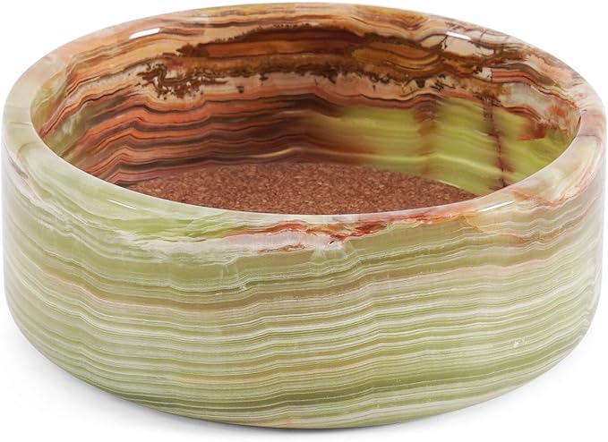 Radicaln Marble Wine Coasters 5.5" Inches Green Onyx Wine Bottle Coasters for Countertop, Ideal Absorbent Cork Holder for Champagne Bottles