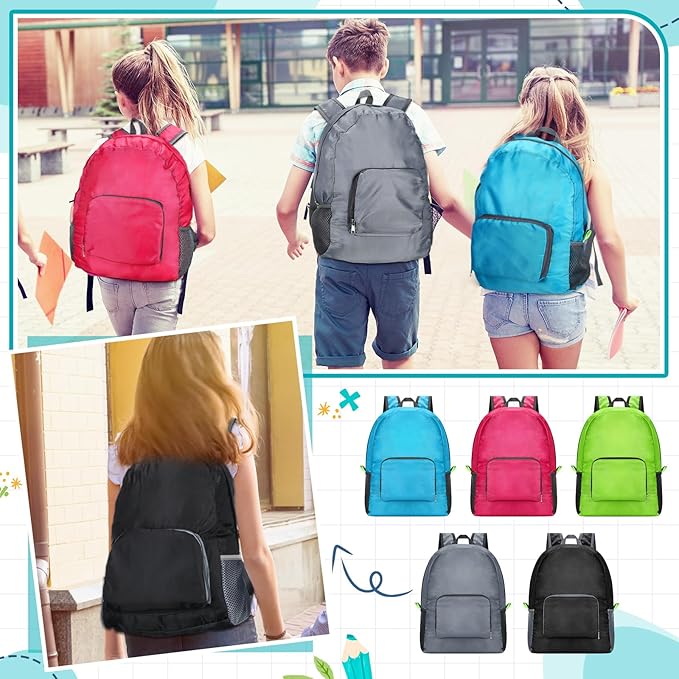Jexine 10 Pcs Backpacks in Bulk 16.5 Inches Back Pack Basic Backpack for Adult Lightweight Outdoor Travel Book Bags(Multicolor)