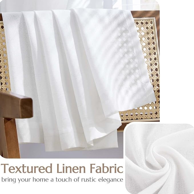 jinchan Floor to Ceiling Curtains Drapery 108 Inches Long Room Darkening for Track System with Grommet, Lined White Curtains 1 Panel Set 100 Inches Width Drapes for Living Room 9 FT Length