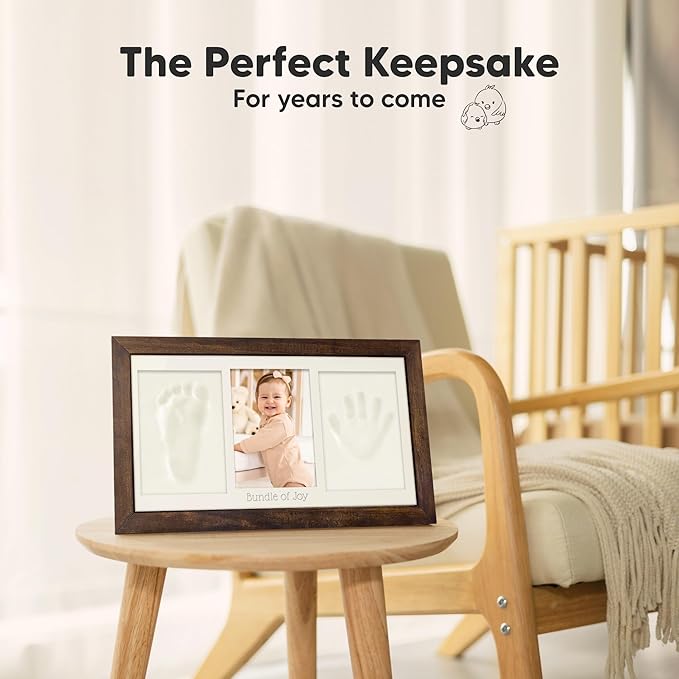 KeaBabies Baby Hand and Footprint Kit and Inkless Handprint and Footprint Kit Pads - Baby Prints Duo Photo Frame for Newborn - Ink Pad for Baby Hands and Footprints