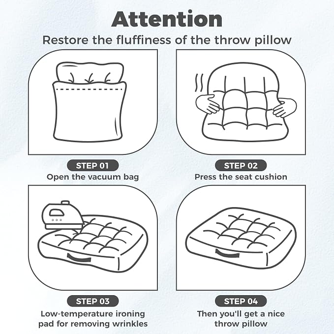 Floor Pillow Handheld Cushion, Yoga Pillows for Sitting on Floor 18x18 Inch 2 Pack Washable Seat Cushions, Ideal for Dining Chairs and Tatami Corner Coffee