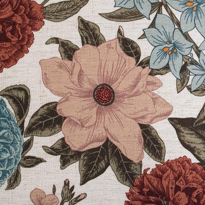 bilin gaier French Vintage Linen Throw Pillow Cover,18"x18"-Burgundyred | Designer Elegant Square Pillow Cover,Concealed Zipper Design,Floral Pattern,Sofas,Bedroom,Living Room,Lounge Chairs