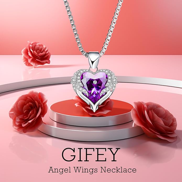 Valentines Day Gifts for Her - Preserved Real Blue Rose with Heart Necklace, Forever Flowers Gifts for Mom Grandma Wife Girlfriend at Christmas, Valentines, Mothers Day, Anniversary or Birthday Gifts for Women to Send Love