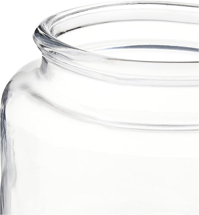 Anchor Hocking Montana Glass Jars with Fresh Sealed Lids, Black Metal, 48 oz (Set of 4) -