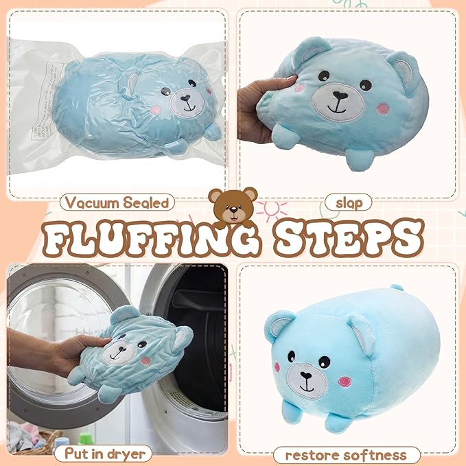 Leitee 4 Pcs Stuffed Animals Plush Bulk 8 Inch Cute Plushies Toys Plush Pillow for Boys Girls Birthday Gifts Box Toys for Classroom Prize Kids Party Favors Valentines Gifts in Bulk (Vivid Style)