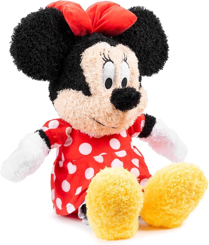Jay Franco Disney Plush Pillow Buddy - Ultra-Soft Stuffed Character Plushie & Fuzzy Pillow, Official Licensed Product, Red - Minnie Mouse