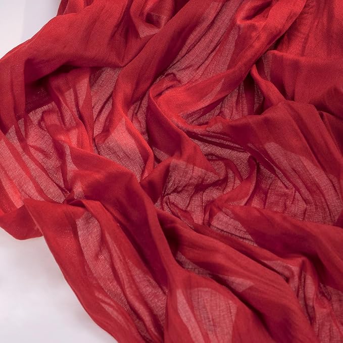 Socomi 2pcs Red Easter Spring Cheesecloth Table Runner Boho Rustic Gauze 120 inch 10FT Cheese Cloth Runner for Wedding Party Baby Shower Birthday Home Decor Holiday Decorations