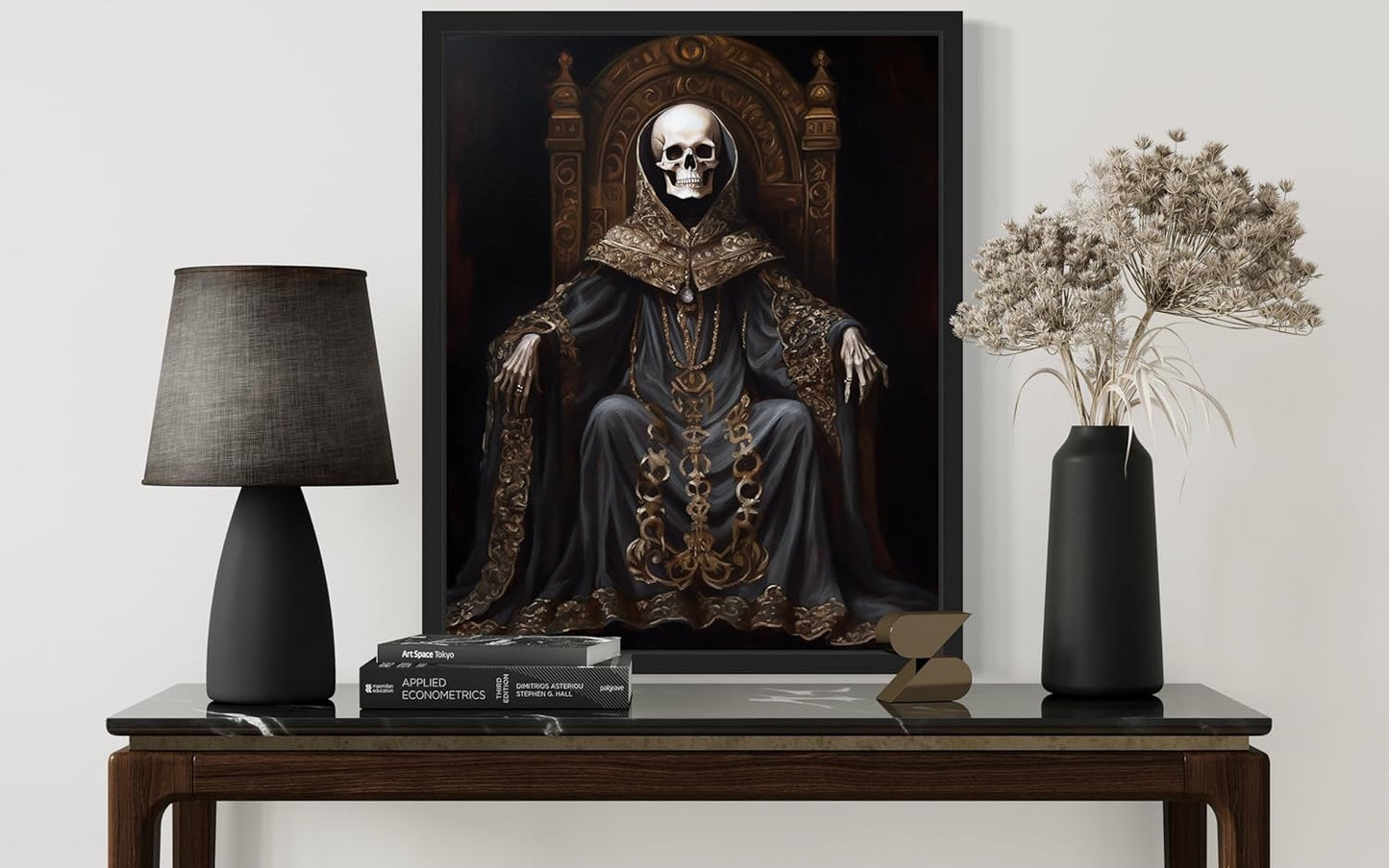 Skull King Poster Art Print, Halloween Scary Vintage Wall Art Academia Spooky Painting Decoration for Horror Prints, Gothic Posters Bedroom Decor 89 (Skull King 1, 16 x 20 inches, Unframed)