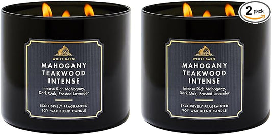 Bath & Body Works Mahogany Teakwood Intense 3-Wick Candle 2-Pack