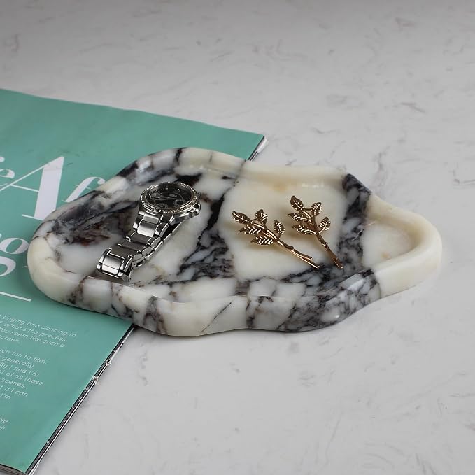 Calacatta Viola Marble Cloud Shape Tray, Trinket Dish, Ring Dish Key Tray Asethetic Home Décor, Gift for Women