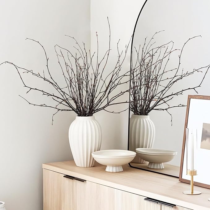 200 Pcs Real Dried Birch Branches, 17 Inch Natural Birch Twigs Tall Birch Tree Sticks for Decorative Vases, Crafts, DIY Floral Arrangements Wreath Wedding Centerpiece Home Decor
