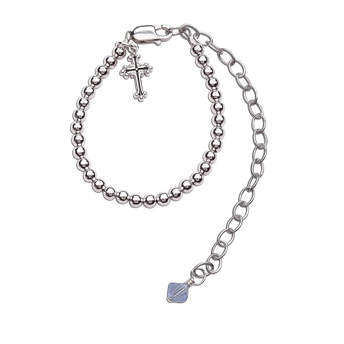 Cherished Moments Baby Blessing to Bride Christening Cross Bracelet for Boys in Sterling Silver
