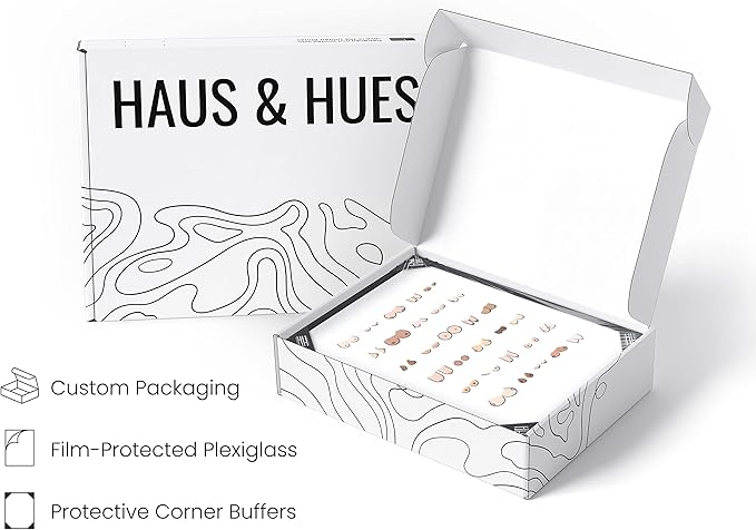 HAUS AND HUES Funny Bathroom Wall Art – Boobs Poster, Humorous Restroom Print, Witty Artwork for Walls, Fun Washroom Accent (24x36, Black Frame)