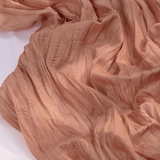Socomi 2pcs Dusty Rose Easter Spring Cheesecloth Table Runner Boho Rustic Gauze 120 inch 10FT Cheese Cloth Runner for Wedding Party Baby Shower Birthday Home Decor Holiday Decorations