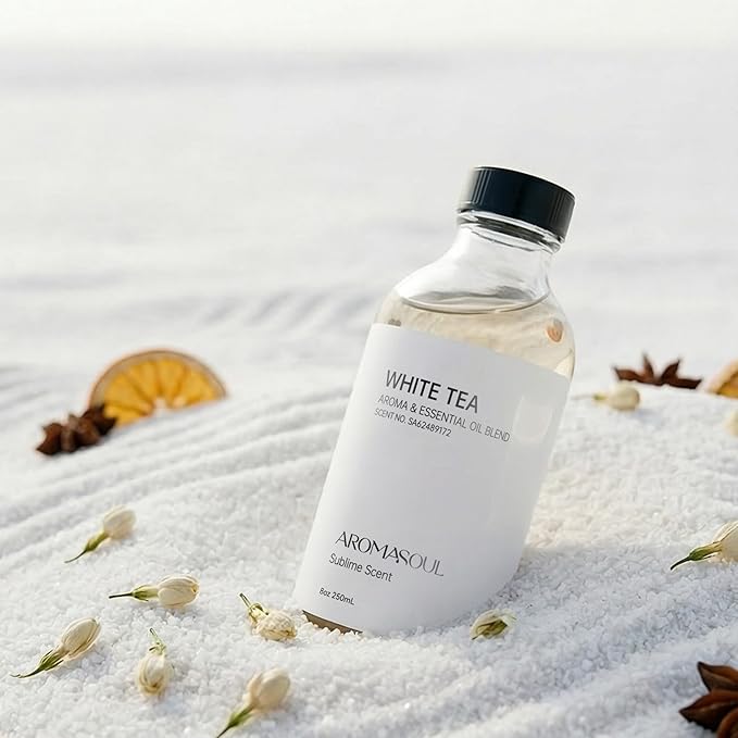 White Tea Aroma Essential Oil Blend Sublime Scent, Hotel Diffuser Oil Inspired by The White Tea Scent - Premium Fragrance Oil No. SA62489172 for Ultrasonic and Waterless Diffusers - 250 mL, 8 fl oz