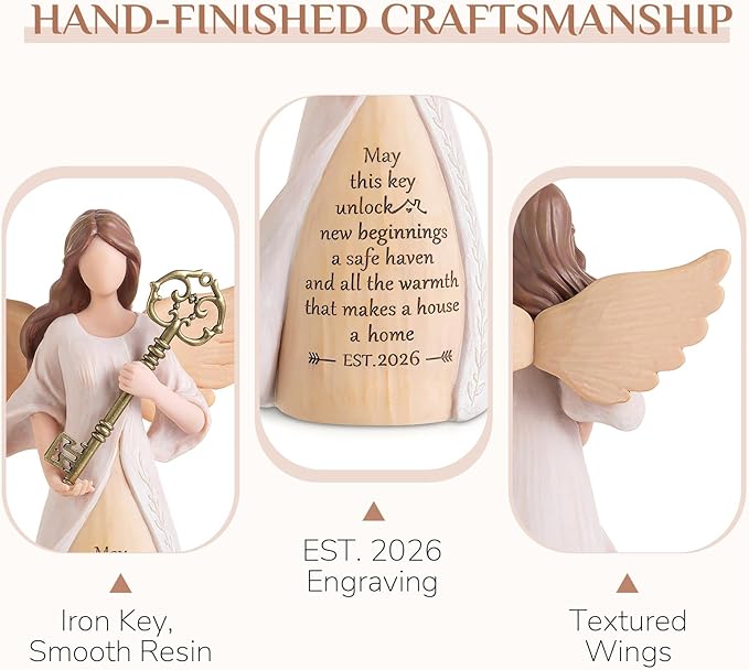 Storieme Housewarming Gifts New Home: House Warming Gift for Women Friend Homeowner - Guardian Angel Figurines for New Apartment Party Decorations Entryway Table Decor Ideas
