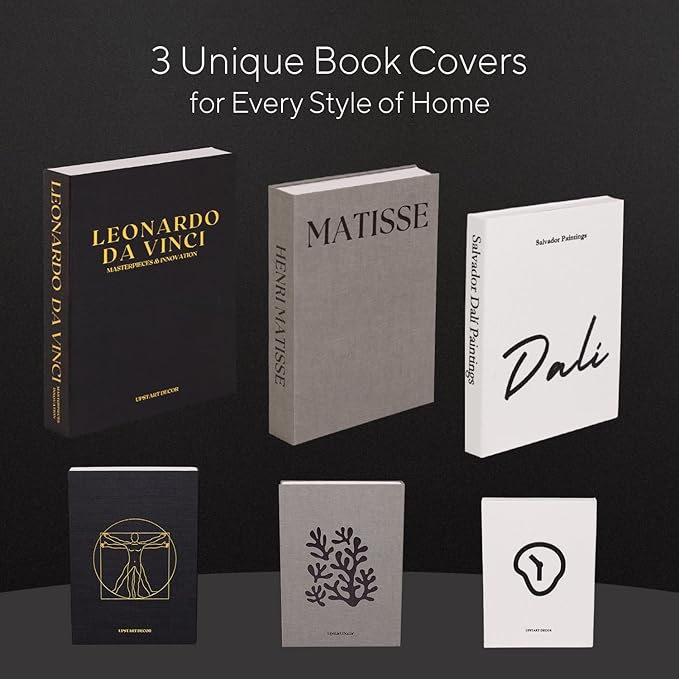 Elegant Linen Set of 3 Decorative Books for Home Decor Large Faux/Fake Books For Decoration Aesthetic Minimalist Coffee Table Décor Mantle Shelf Modern Entryway Table Bookshelf Storage Boxes
