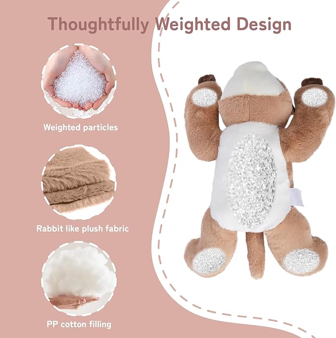 Niuniu Daddy Weighted Otter Stuffed Animal for Kids & Adults, 20 Inch 3.3lb Large Plush Toy with Soft Fur, Weighted Plushies Pillow for Sensory Calm, Huggable Gift for Everyday Comfort