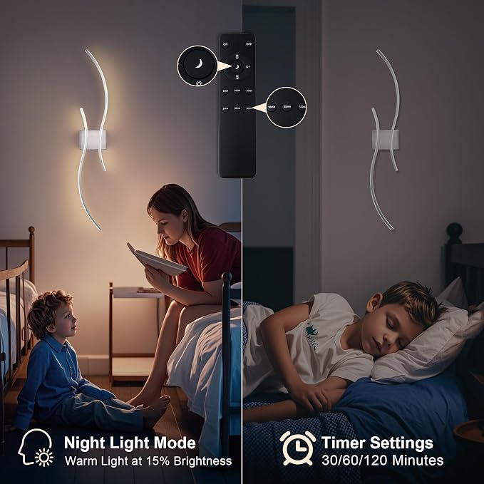 Battery Operated Wall Sconces Set of Two with Remote Control, Battery Wall Light, Stepless Colors 3000K-6000K & Dimming, Nickel Rechargeable Wall Sconces for Living Room, Hallway, Bedroom, 39.3 Inch