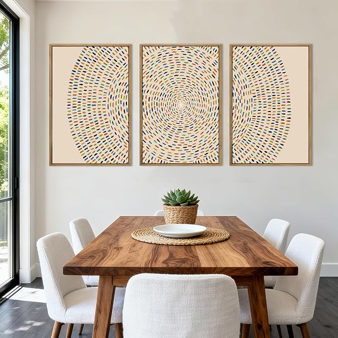 Anyzal Large Jesus Feeds the 5000 Framed Wall Art 16x24 Inch Christian Religious Canvas Wall Decor Minimalist Modern Faith Spiritual Painting for Living Room Bedroom Set of 3