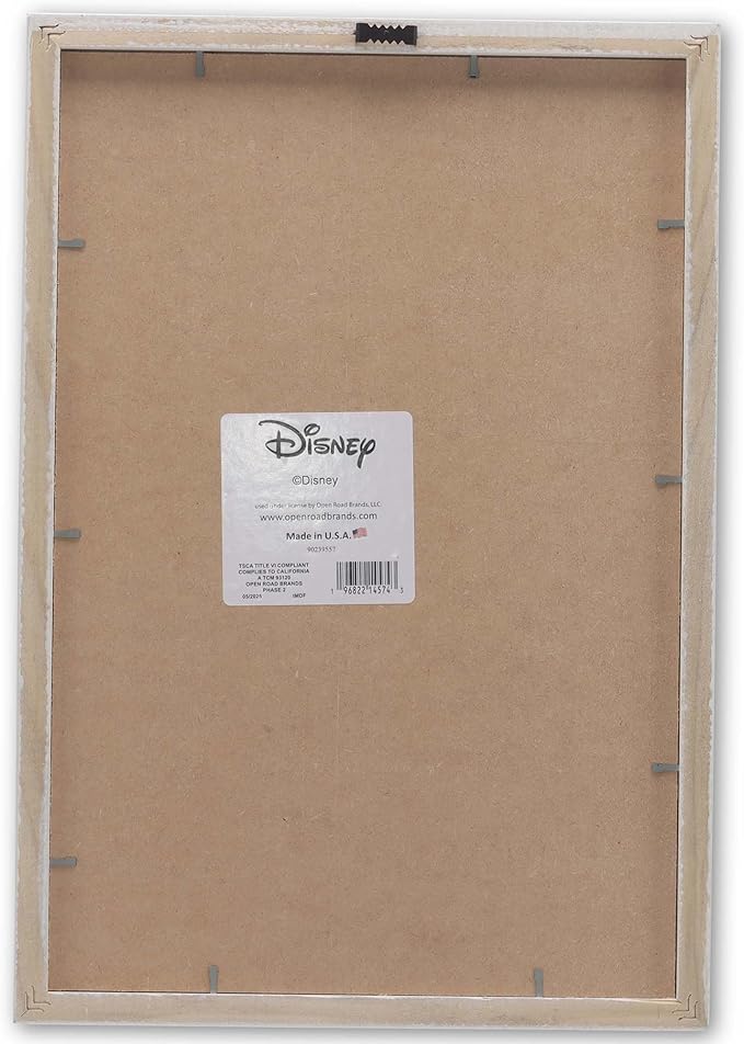 Disney Lilo and Stitch with Angel Framed Wood Wall Decor - Nobody Gets Left Behind or Forgotten