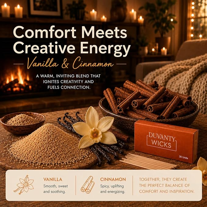 Vanilla and Cinnamon Blend – Refillable Pearled Candles Sand and Wicks, 17.6oz Sand Candle for Home Decor, Long Lasting Aroma up to 120 Hours | Warm Spiced Scent to Light the Vibe