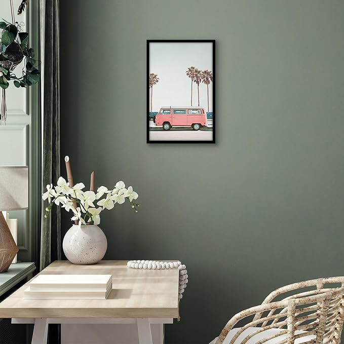 Americanflat 17x11 Picture Frame with Polished Plexiglass - Streamline Collection - Thin Border Picture Frame for Wall Display - Hanging Hardware Included - Black