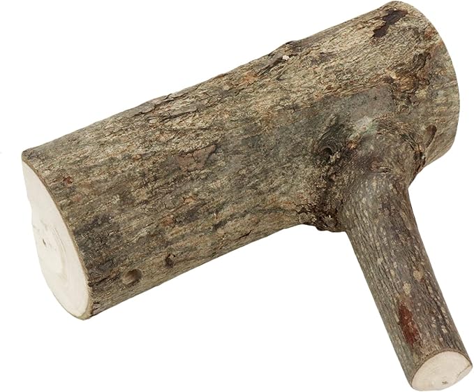 2Pcs Real Wood Tree Branch Wall Hook,Thickness 5cm-6cm with Screw | Farmhouse Rustic Decorative Wooden, with Bark Trunk