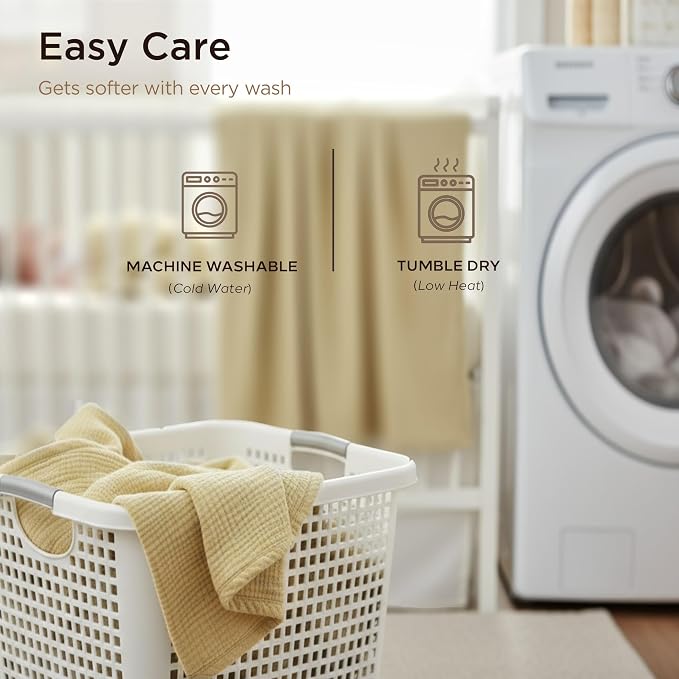 Threadmill Muslin Swaddles for Newborns| 4 Layer Swaddle Baby Blankets | Multi Use Muslin Blankets 41 x 37| Ultra-Soft Breathable Baby Wrap for Boys & Girls| Registry Essential| White