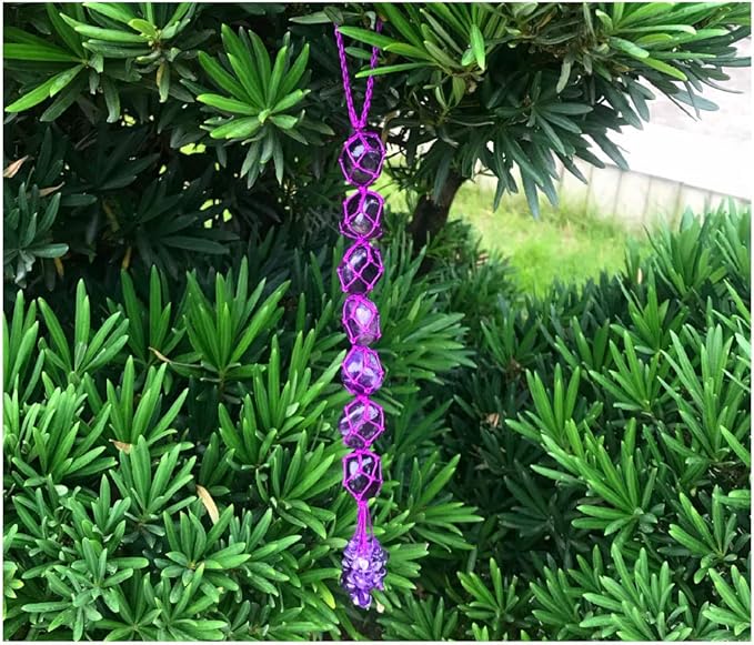 Healing Crystals Home Interior Decoration Car Hanging Ornaments Good Luck Home Window Decoration for Reiki Healing Good Luck Feng Shui (Amethyst)