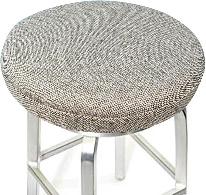 Levoberg Round bar Stool Covers Linen Sponge bar Stool Cushions Round Chair seat slipcovers 12inch/30cm ＃2