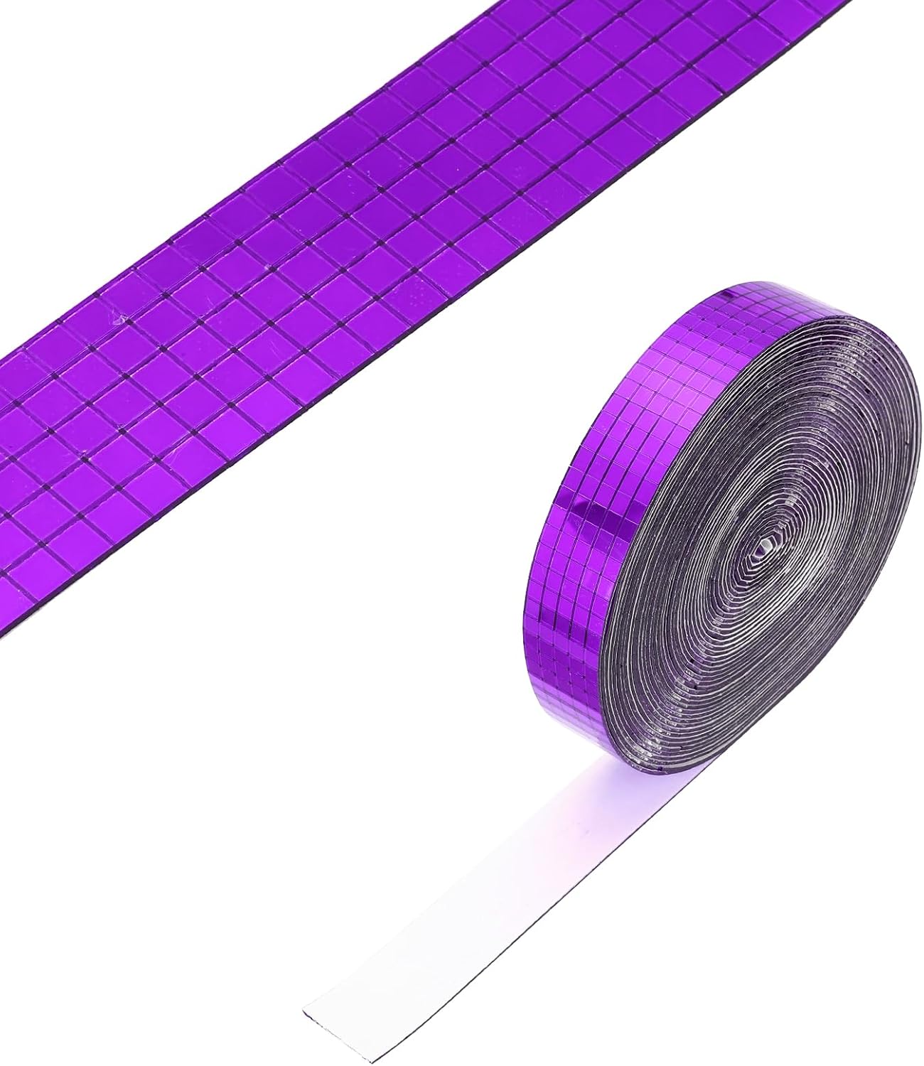 PATIKIL 5x5mm Self Adhesive Mirrors Mosaic Tiles, 10000 Pcs Square Mini Glass Mosaic Disco Tile Sticker for DIY Craft Disco Ball Party Decoration, Purple